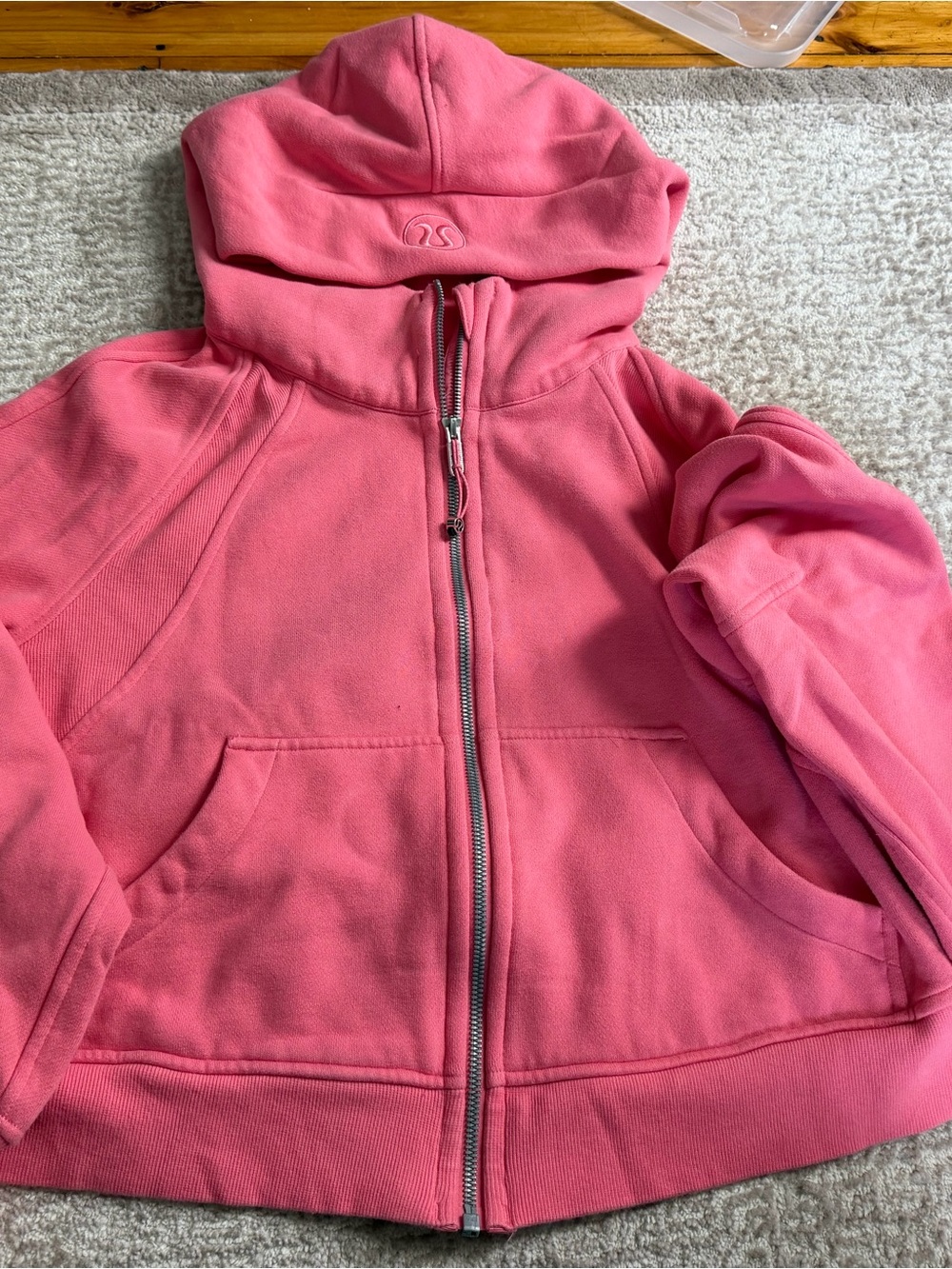 Women’s Pink Hooded Zip-Up Jacket